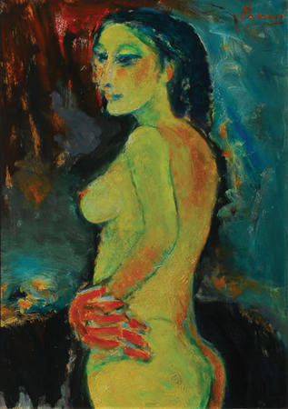 Leopoldo_Presas_POSANDO_O_LA_MODELO_0_70_x_0_50_Mts._Oleo_full