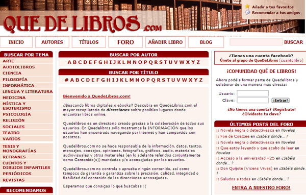 Libros gratis en Quedelibros